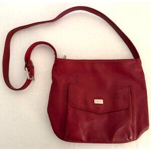 Stone and Co Leather Crossbody Bag Burgundy Adjustable Strap Y2K Era